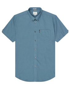 Ben Sherman Oxford Short Sleeve Shirt Wedgewood Blue